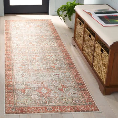 Safavieh Arizona 2'-6" x 8'-0" Rug in Rust / Sage