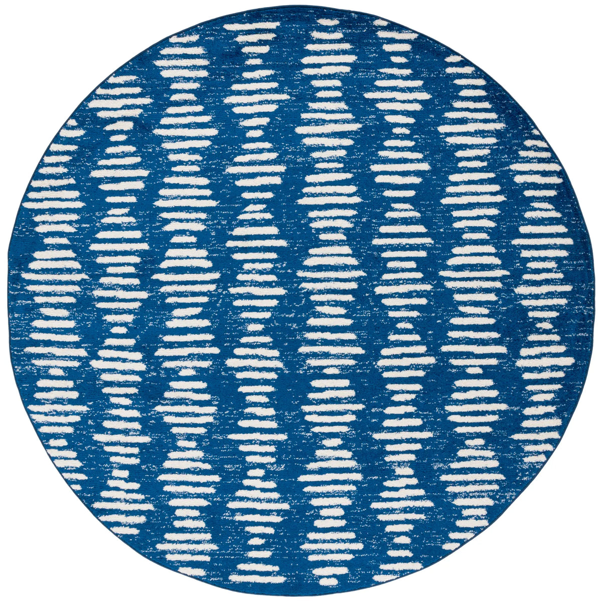 Safavieh Tulum 6'-7" x 6'-7" Rug in Navy / Ivory