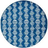 Safavieh Tulum 6'-7" x 6'-7" Rug in Navy / Ivory