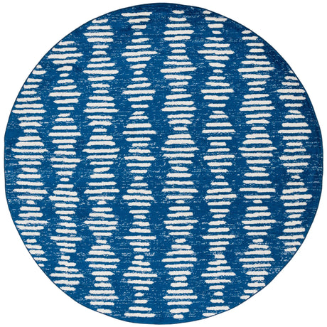 Safavieh Tulum 6'-7" x 6'-7" Rug in Navy / Ivory