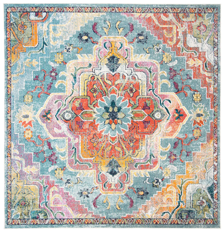 Safavieh Crystal 7'-0" x 7'-0" Rug in Teal / Orange