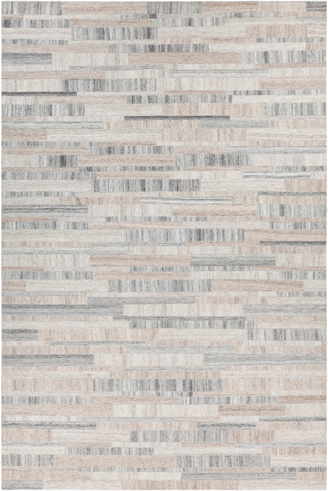 Chandra Dinah DIN-52403 Black / Gray / Brown rug, flat view