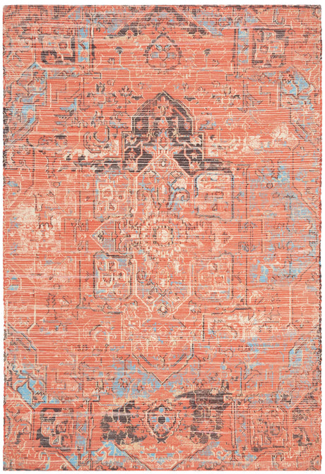 Safavieh Saffron 4'-0" x 6'-0" Rug in Rust / Blue