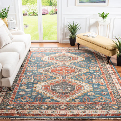 Safavieh Samarkand 10'-0" x 14'-0" Rug in Blue / Red