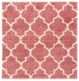 Safavieh Venus Shag 500 6'-7" x 6'-7" Rug in Pink / Ivory