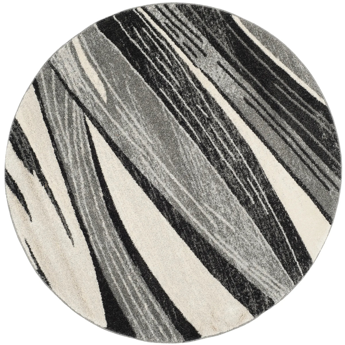 Safavieh Retro 6'-0" x 6'-0" Rug in Light Grey / Ivory