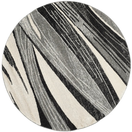 Safavieh Retro 6'-0" x 6'-0" Rug in Light Grey / Ivory