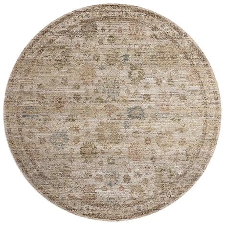 Loloi Priscilla PRL-06 Ivory / Multi Rug - round flat