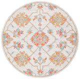 Safavieh Micro-Loop 5'-0" x 5'-0" Rug in Silver / Red