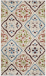 Safavieh Sagamore 3'-0" x 5'-0" Rug in Light Grey / Terracotta