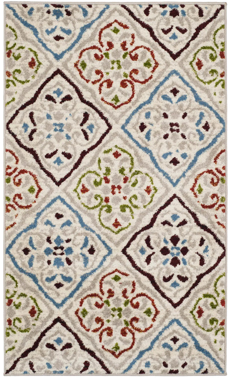 Safavieh Sagamore 3'-0" x 5'-0" Rug in Light Grey / Terracotta