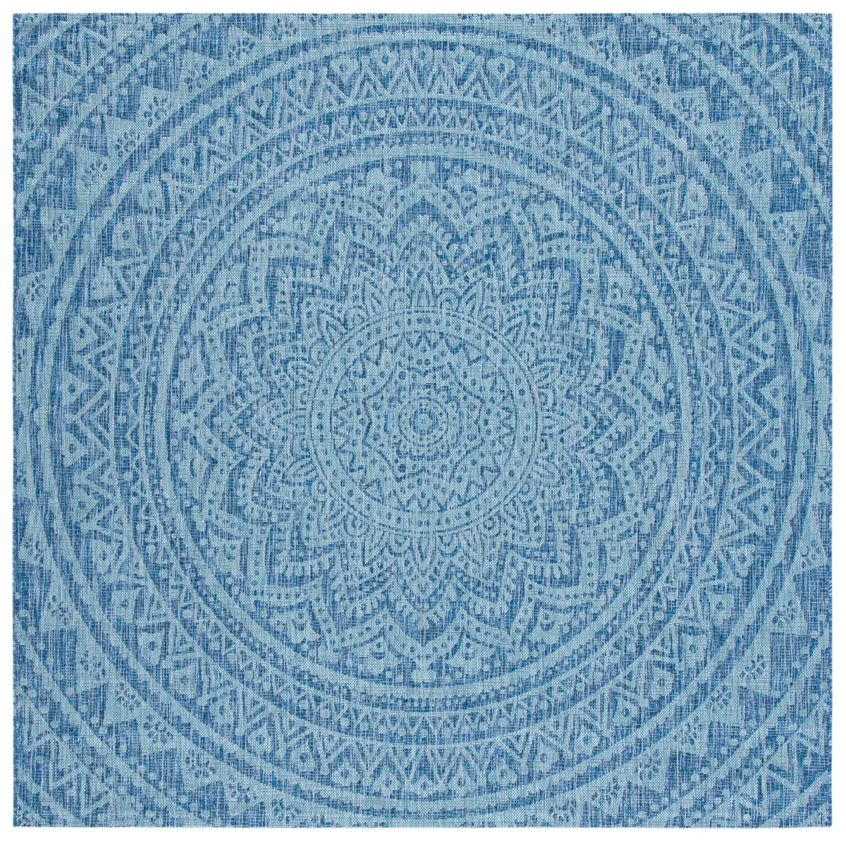 Safavieh Courtyard 6'-7" x 6'-7" Rug in Navy / Aqua