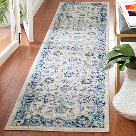 Safavieh Tulum 2'-0" x 9'-0" Rug in Ivory / Blue
