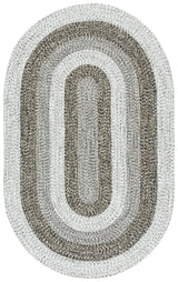Safavieh Braided 5'-0" x 8'-0" Rug in Ivory / Black