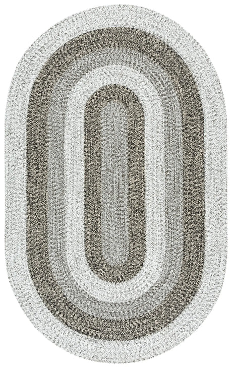 Safavieh Braided 5'-0" x 8'-0" Rug in Ivory / Black