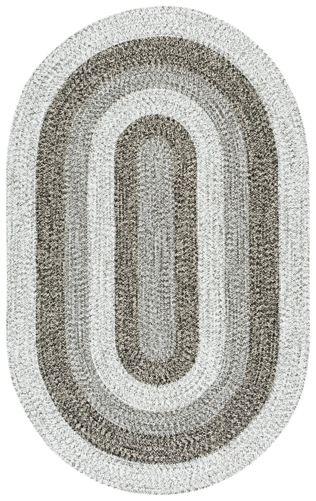 Safavieh Braided 5'-0" x 8'-0" Rug in Ivory / Black