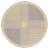 Safavieh Courtyard 5'-3" x 5'-3" Rug in Natural / Blue