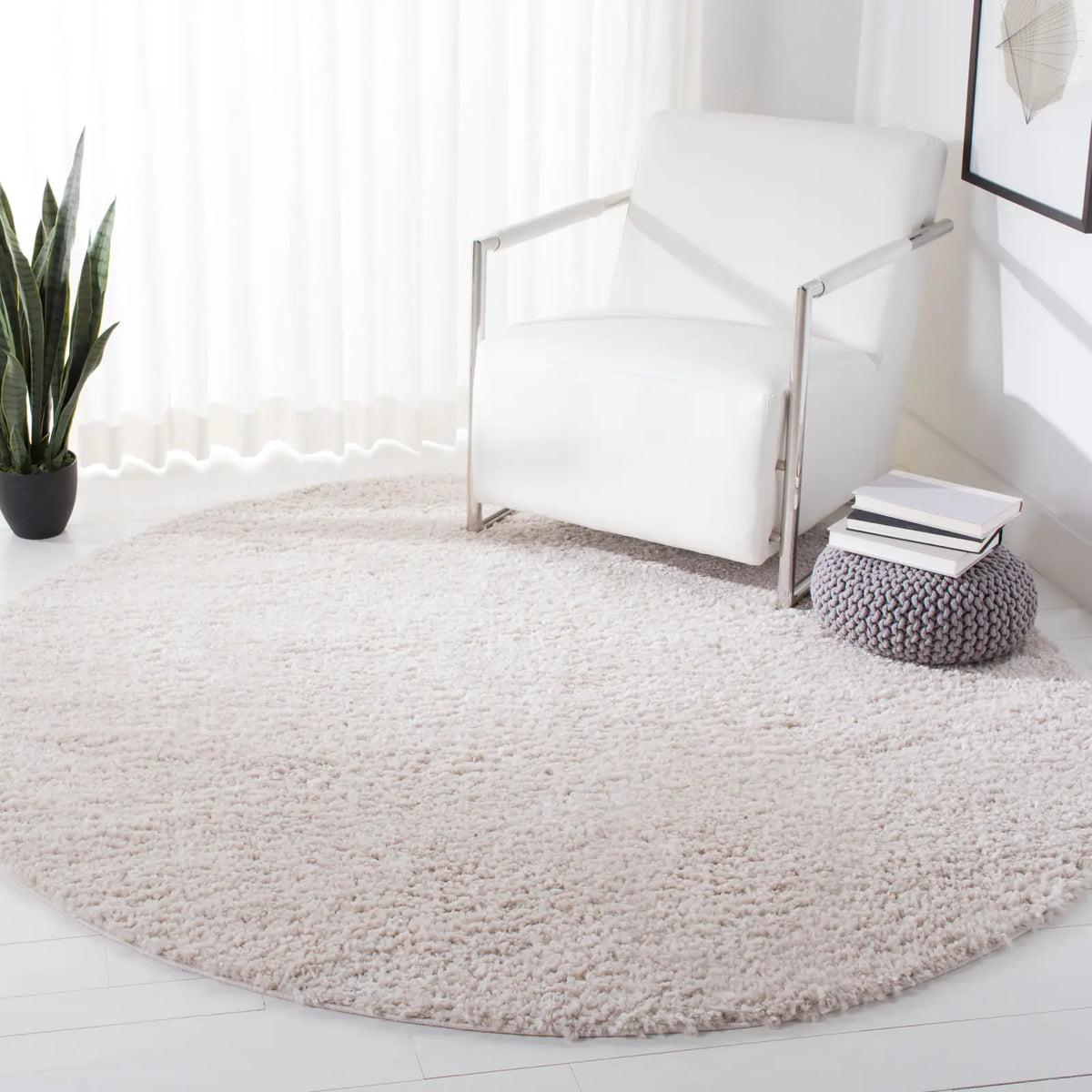 Safavieh August Shag 900 10'-0" x 10'-0" Rug in Beige