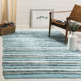 Safavieh Montauk 5'-0" x 8'-0" Rug in Aqua / Multi