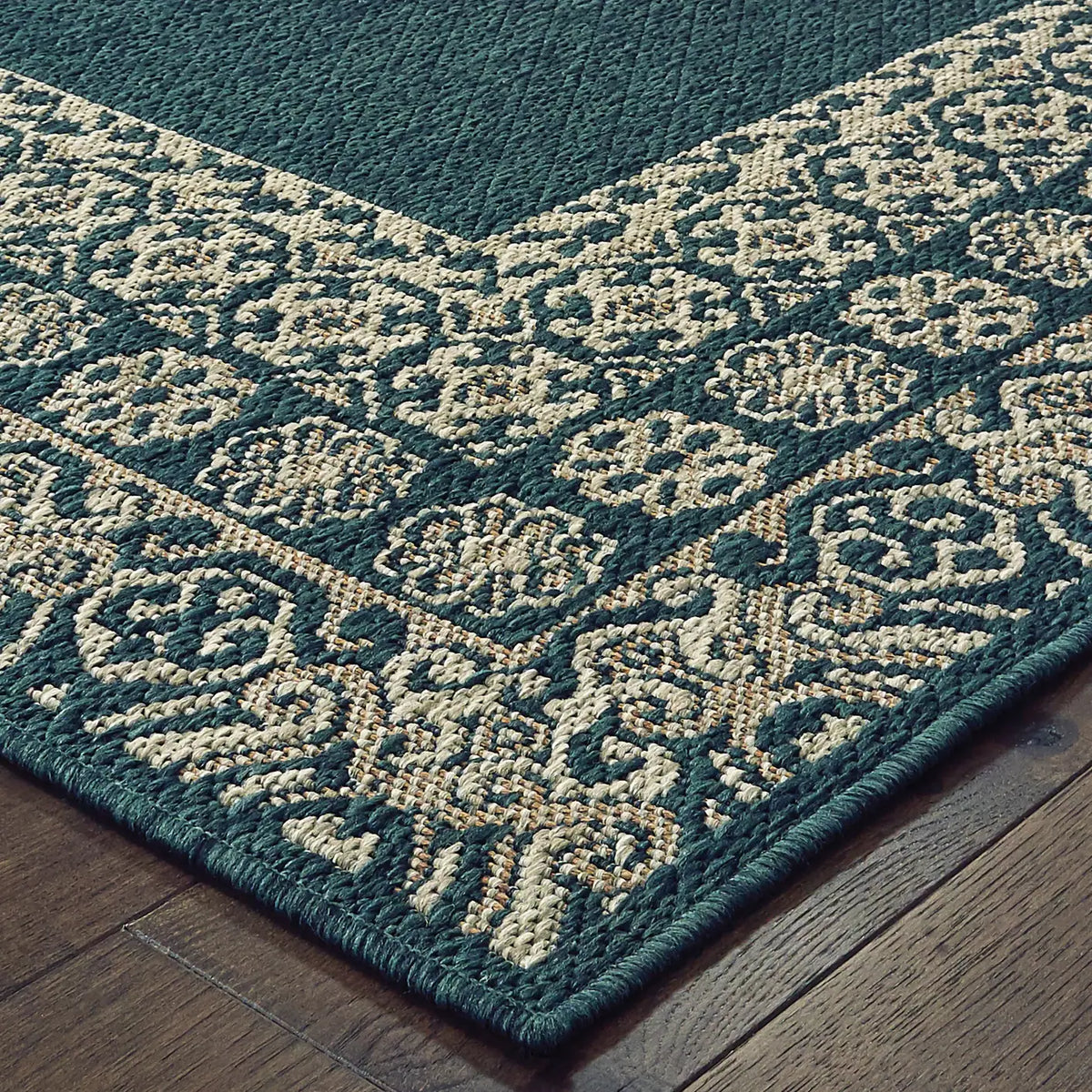 Oriental Weavers Sphinx Latitude 1503B Blue / Grey Rugs - corner detail