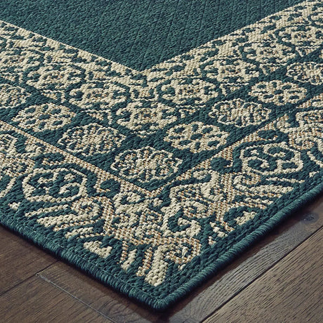 Oriental Weavers Sphinx Latitude 1503B Blue / Grey Rugs - corner detail