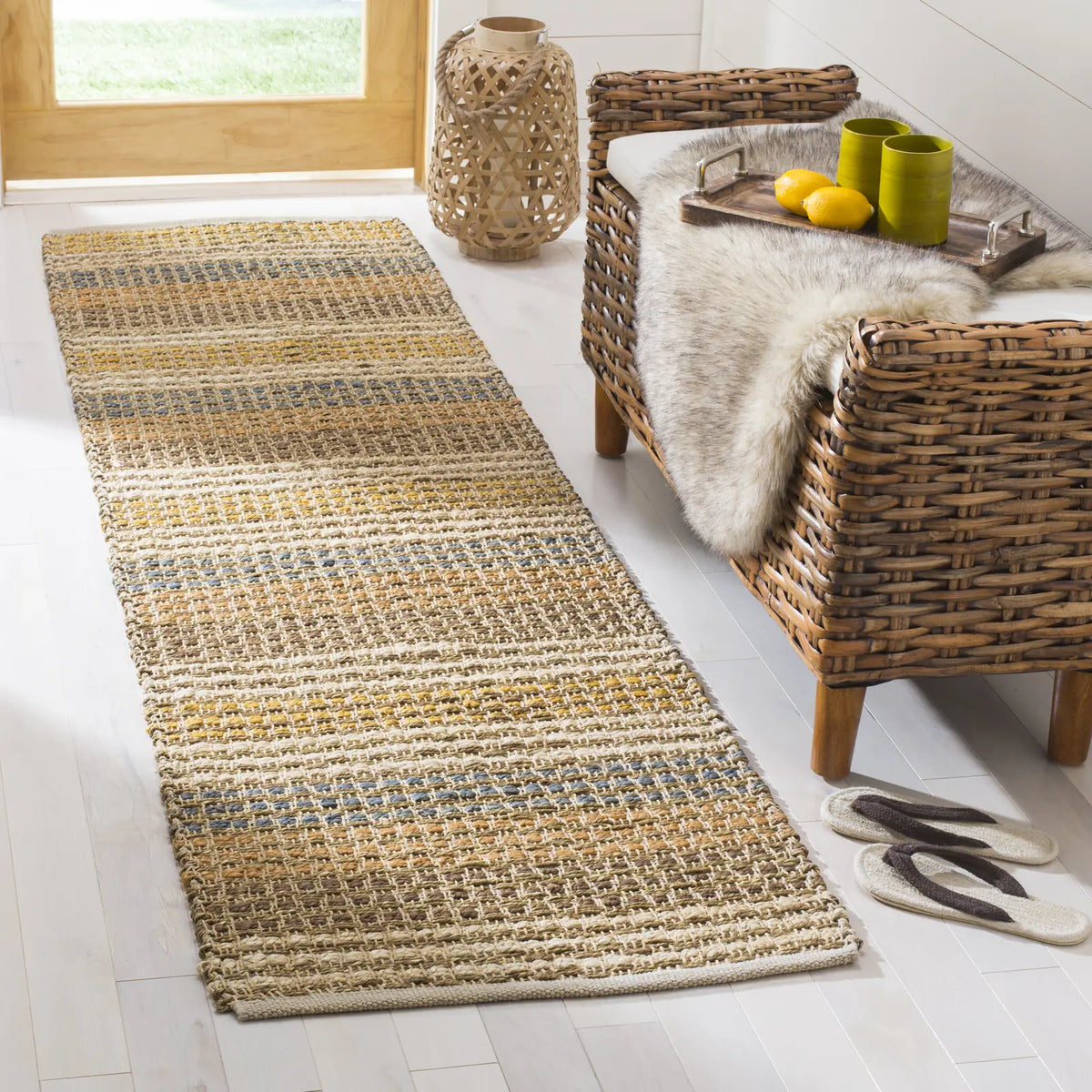 Safavieh Organic 2'-0" x 10'-0" Rug in Multi
