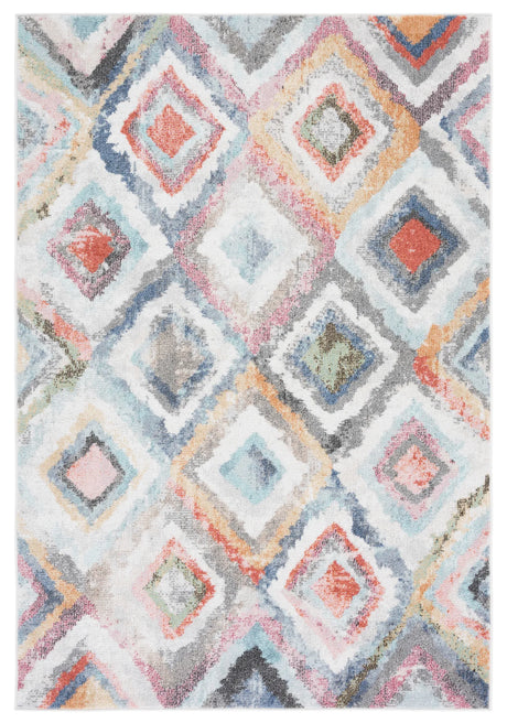 Safavieh Phoenix 500 4'-5" x 6'-5" Rug in Blue / Red