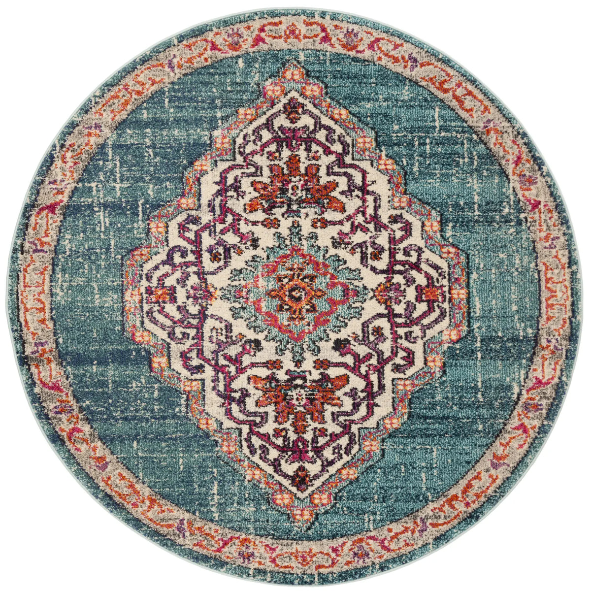 Safavieh Monaco 5'-0" x 5'-0" Rug in Blue / Multi