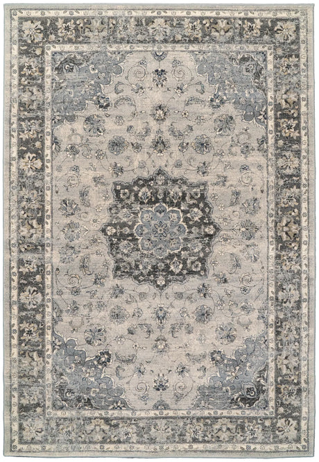 Dynamic Rugs Ancient Garden 57559 Silver / Grey Rugs - Rectangular