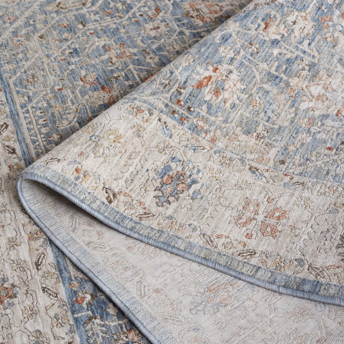 Safavieh Mason 100 4'-0" x 6'-0" Rug in Blue / Beige Rust