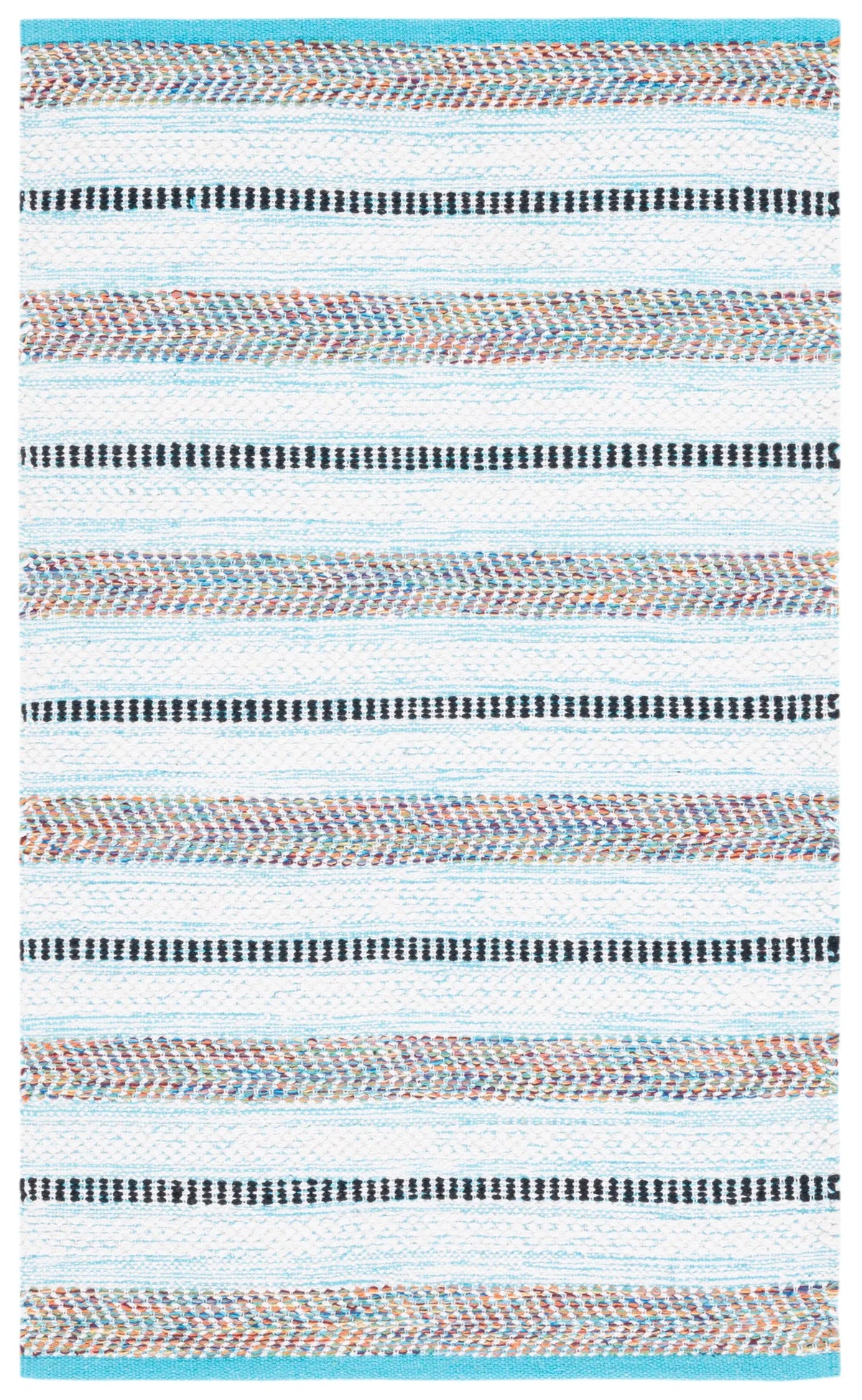 Safavieh Montauk 2'-0" x 3'-0" Rug in Turquoise / Ivory