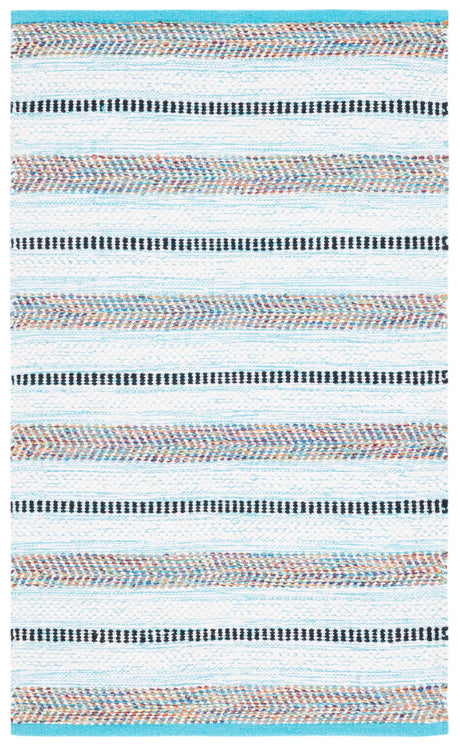 Safavieh Montauk 2'-0" x 3'-0" Rug in Turquoise / Ivory