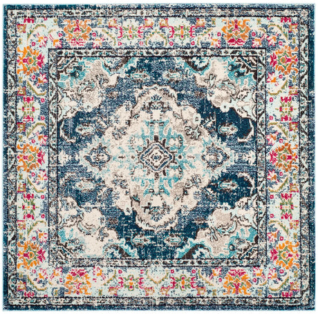 Safavieh Monaco 5'-0" x 5'-0" Rug in Navy / Light Blue
