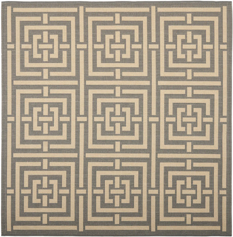 Safavieh Courtyard 6'-7" x 6'-7" Rug in Grey / Cream