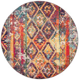 Safavieh Monaco 6'-7" x 6'-7" Rug in Purple / Orange