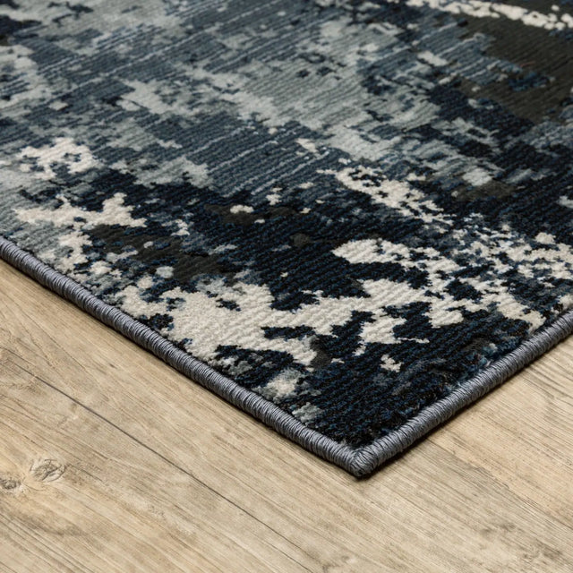 Oriental Weavers Sphinx Caravan 7150B Blue/ Blue Rugs - corner detail