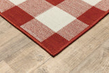 Oriental Weavers Sphinx Meridian 2598R Red / Ivory Rugs - corner detail
