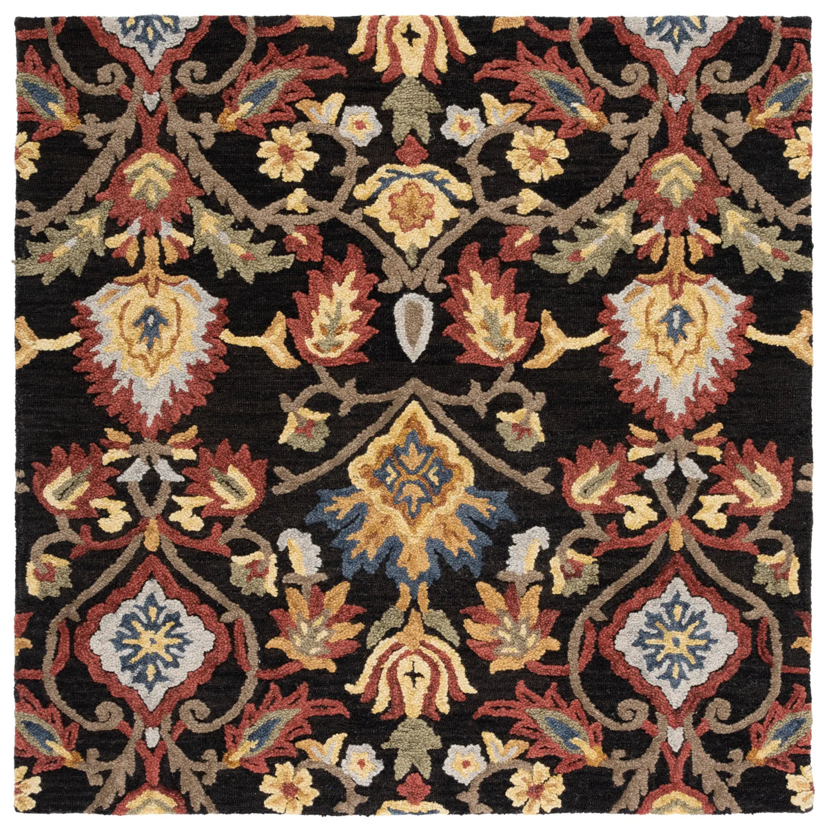 Safavieh Blossom 6'-0" x 6'-0" Rug in Charcoal / Multi