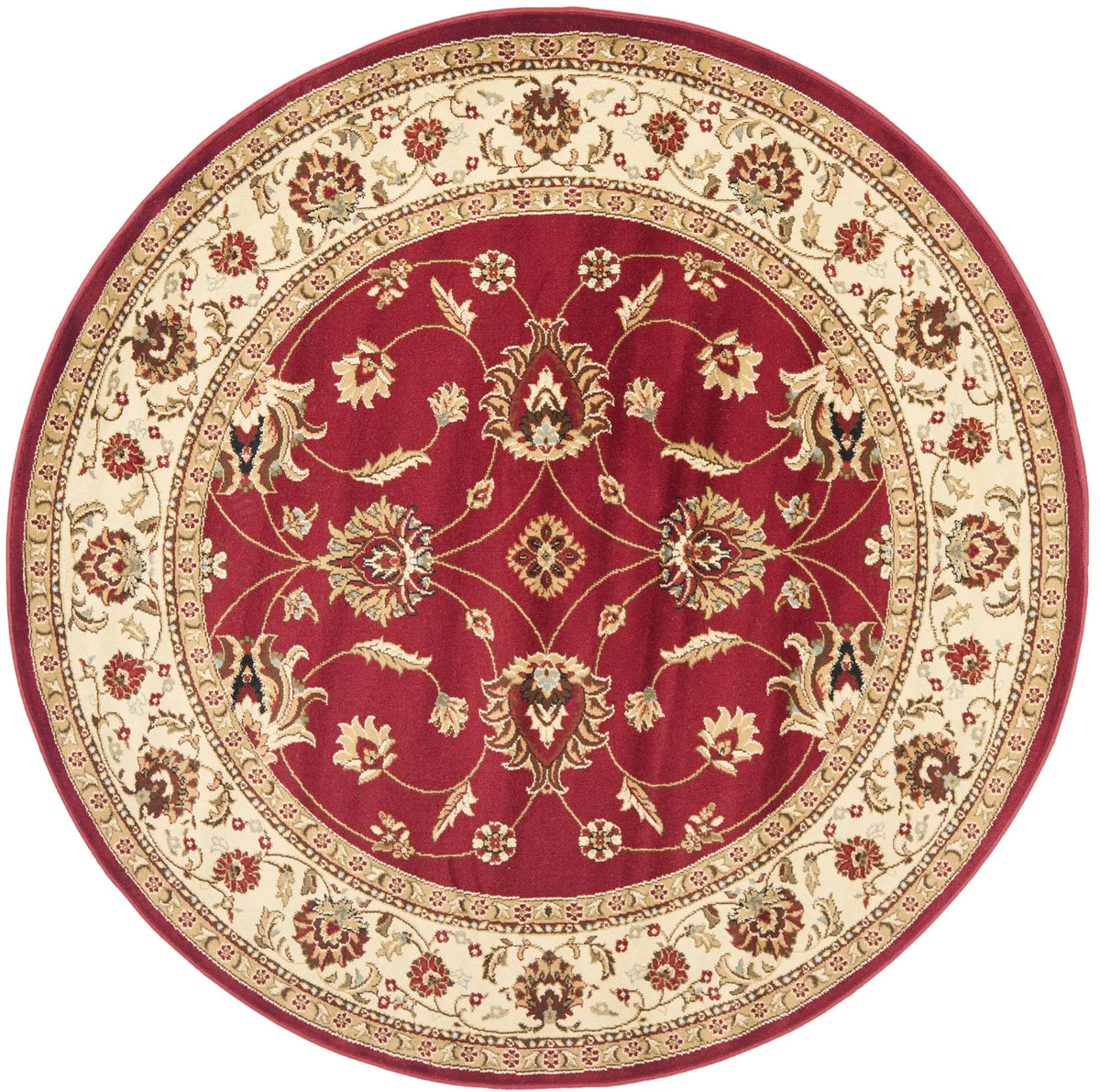 Safavieh Lyndhurst 5'-3" x 5'-3" Rug in Red / Ivory