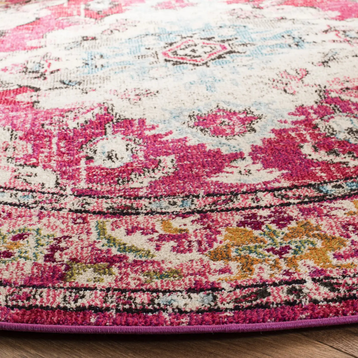 Safavieh Monaco 6'-7" x 6'-7" Rug in Pink / Multi