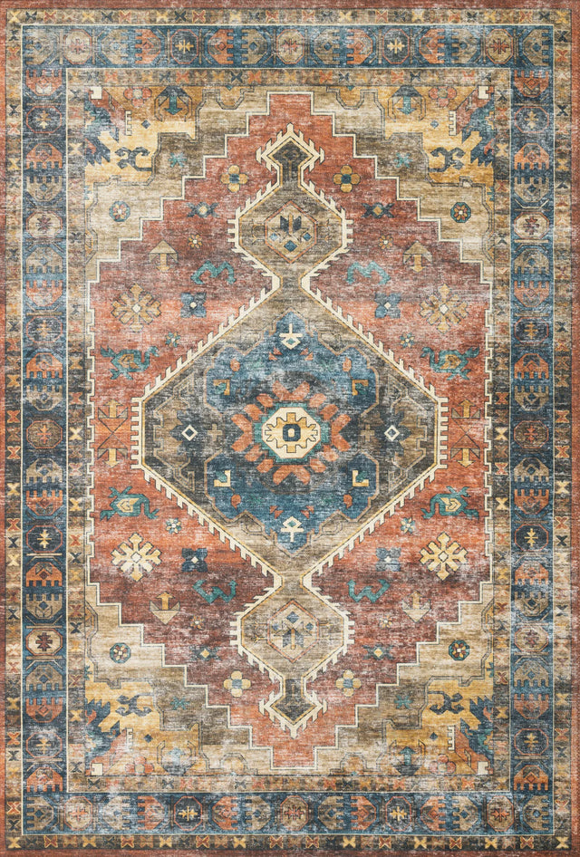 Loloi Skye Sky-11 Rust/Blue Rugs - main flat