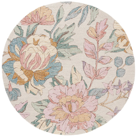 Safavieh Jardin 6'-0" x 6'-0" Rug in Ivory / Pink