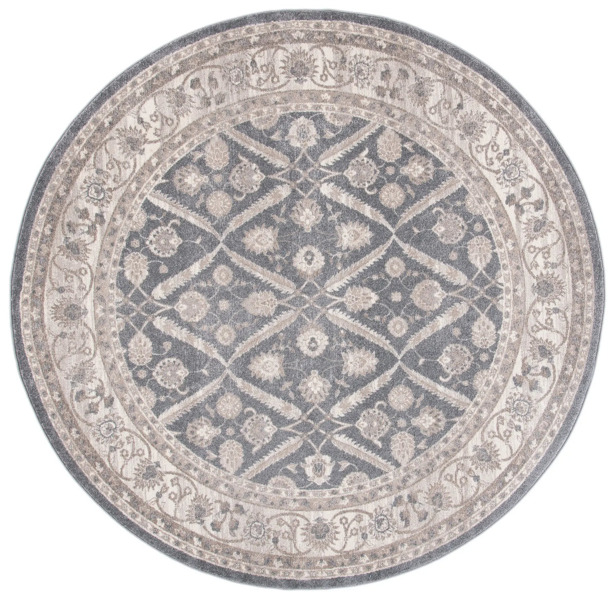 Safavieh Sofia 6'-7" x 6'-7" Rug in Dark Grey / Beige