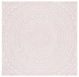 Safavieh Courtyard 6'-7" x 6'-7" Rug in Ivory / Soft Pink
