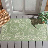Safavieh Courtyard 2'-0" x 3'-7" Rug in Olive / Natural