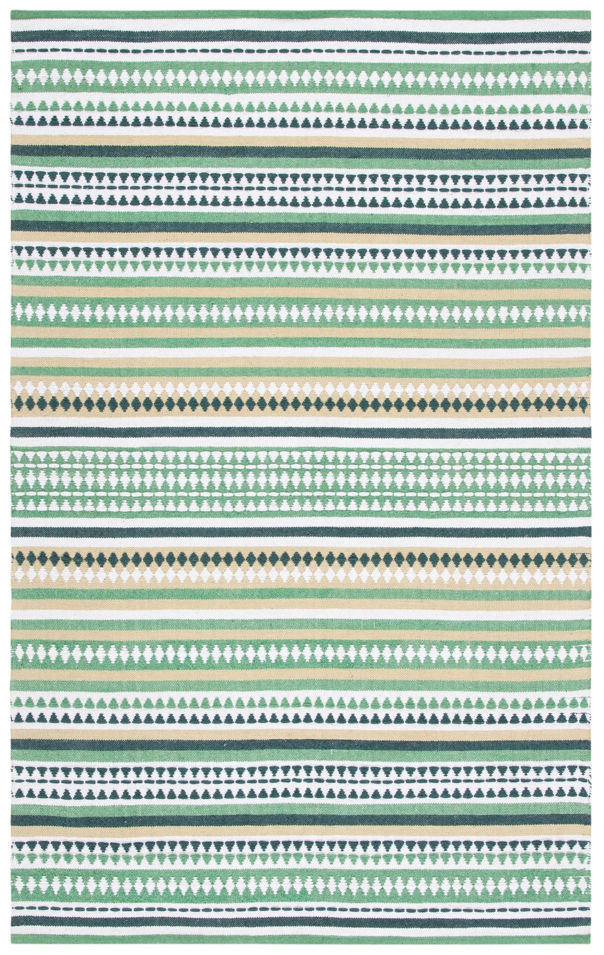 Safavieh Montauk 4'-0" x 6'-0" Rug in Green / Ivory