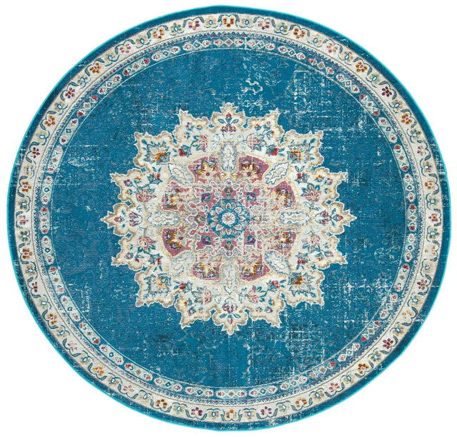 Safavieh Aria 6'-5" x 6'-5" Rug in Navy / Ivory