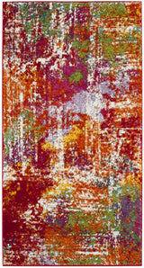 Safavieh Watercolor 2'-7" x 5'-0" Rug in Orange / Green