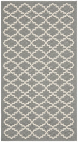 Safavieh Courtyard 2'-0" x 3'-7" Rug in Anthracite / Beige