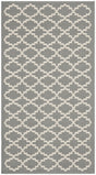 Safavieh Courtyard 2'-0" x 3'-7" Rug in Anthracite / Beige